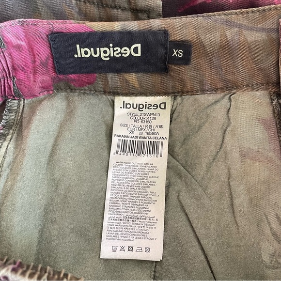 Desigual Camoflower Cargo Jogger Pants Balibay - Picture 3 of 11